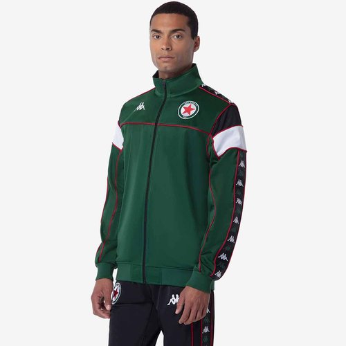 Veste de football 222 banda merez slim red star vert noir blanc rouge Kappa La Redoute