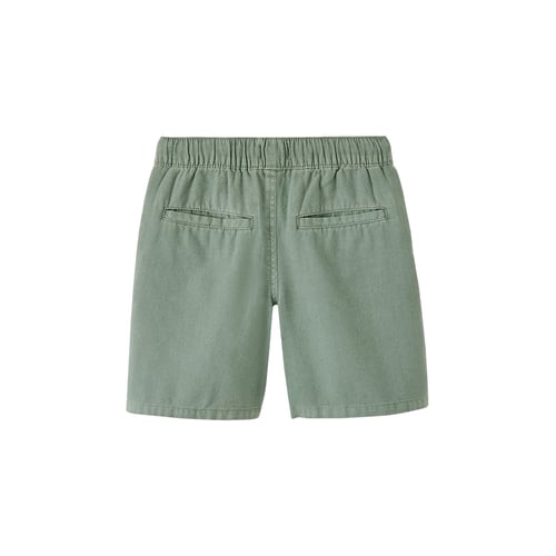 VERTBAUDET Bermuda Garçon Coton Lin Vert D'eau 6A - Style Été Confortable