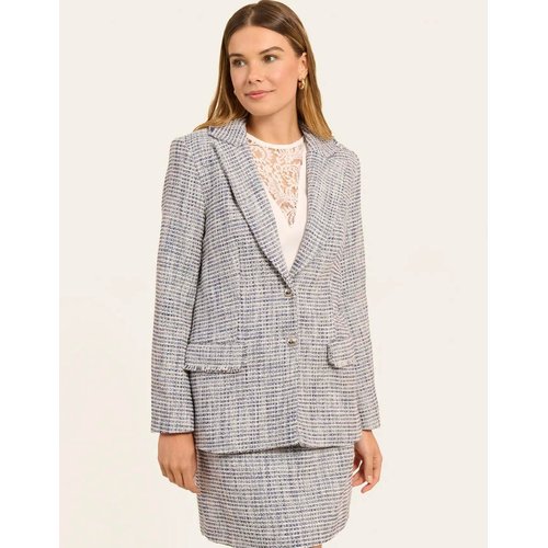Blazer simple en tweed tia tweed Naf Naf La Redoute