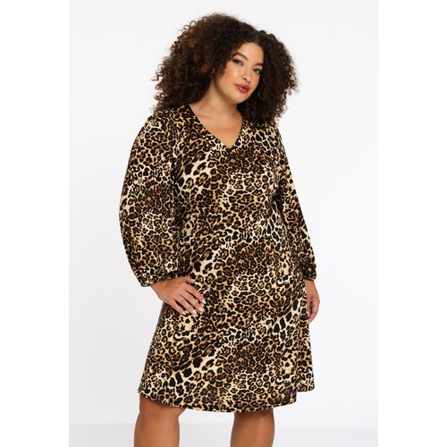 Damen robe imprimee animal marron Yoek La Redoute