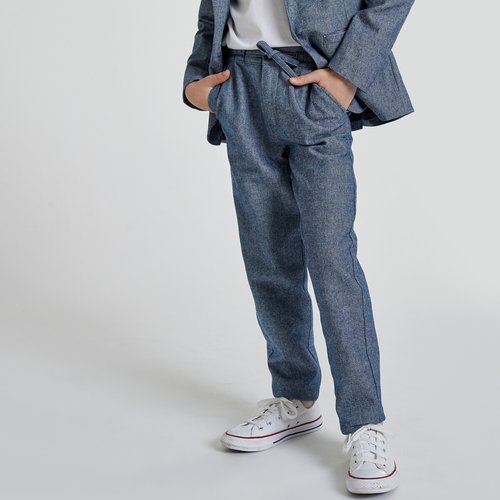 Pantalon de ceremonie La Redoute Collections bleu marine La Redoute