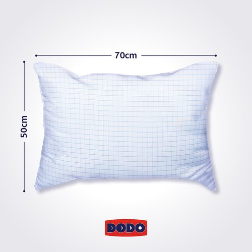 Almohada sintetica suave fresh and protect blanco con rayas azules Dodo La Redoute