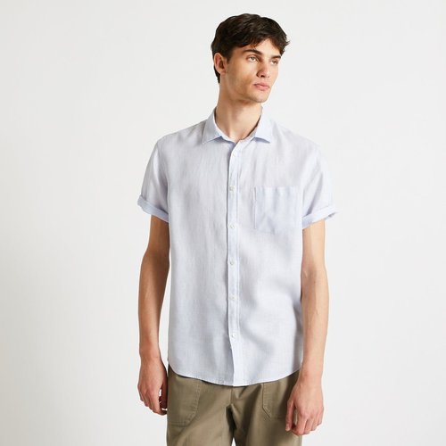 Chemise manches courtes en 100 lin certifie european flax et oeko tex Monoprix La Redoute