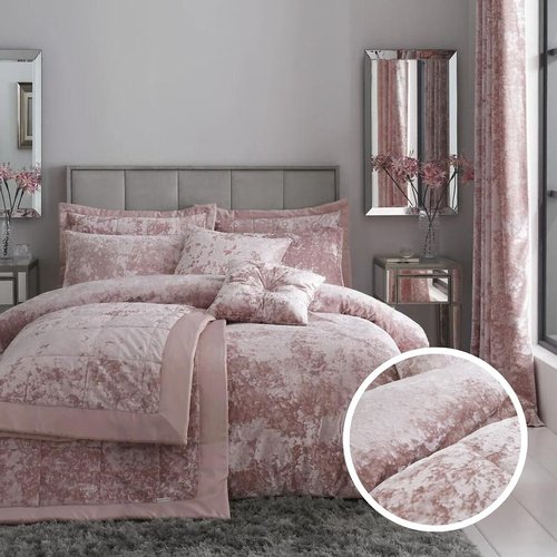 Crushed Velvet Duvet Cover and Pillowcase Set