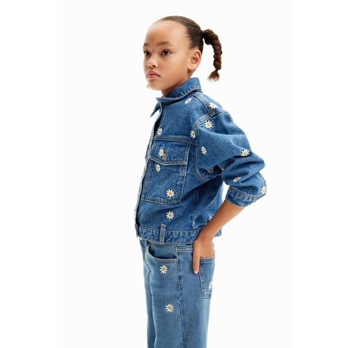 Veste trucker jean marguerites Desigual La Redoute