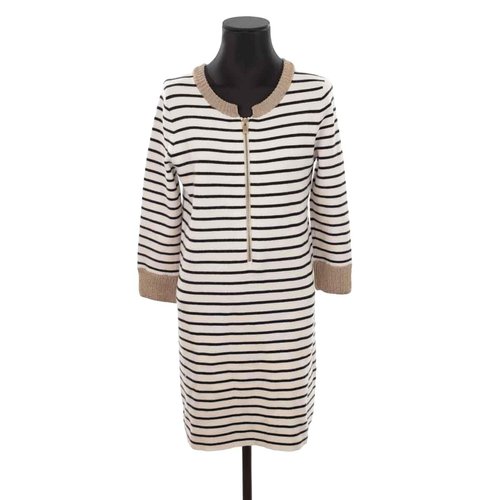 Robe en laine tres bon etat blanc Maje La Redoute