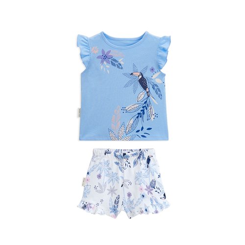 Pyjama enfant manches courtes moorea bleu Petit Beguin La Redoute