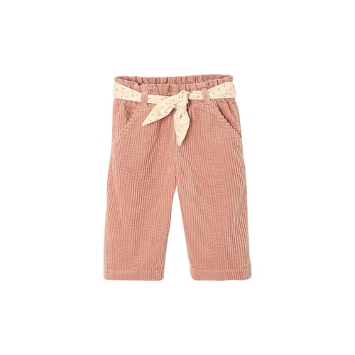 Pantalon fille large en velours - bleu grisé, Fille Pantalon fille large en velours - bleu grisé, Fille