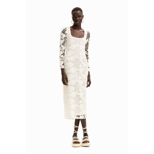 Robe midi dentelle