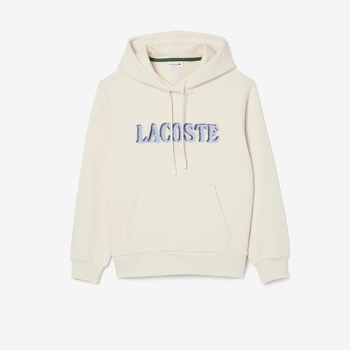 Logo print hoodie, ecru , Lacoste | La Redoute