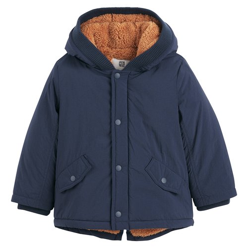 Warm Hooded Parka with Sherpa Lining