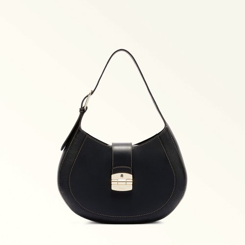 Sac hobo taille m en cuir furla club m Furla noir La Redoute