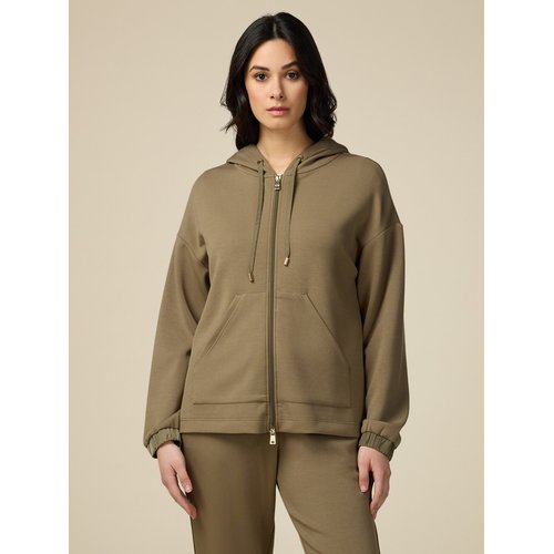 Sweat doux au toucher avec fermeture eclair et capuche Oltre La Redoute
