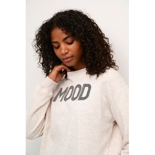 Sweatshirt kamolly beige message feather gray melange Kaffe La Redoute