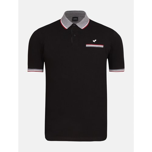Organic cotton polo shirt with short sleeves black Kaporal La Redoute