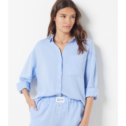 Haut de pyjama chemise justine bleu ciel Etam La Redoute