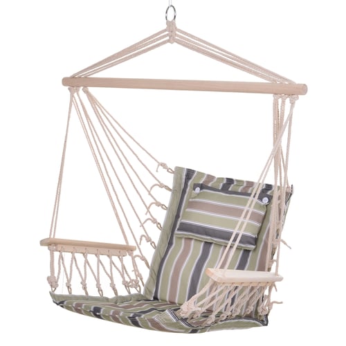 Fauteuil Suspendu Double Boho Outtec - Chaise Hamac 2 Personnes Intérieur Extérieur