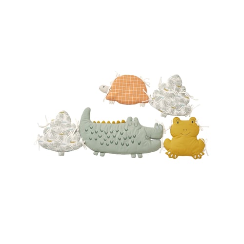 Tour De Lit / Tour De Parc Vertbaudet Happy Sky – Coton Bio, Multicolore, 6 Éléments Modulables Anti-Chocs