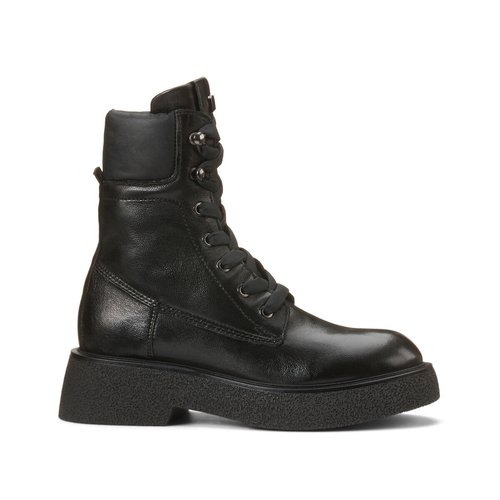 Bottines lacees en cuir Mjus noir La Redoute