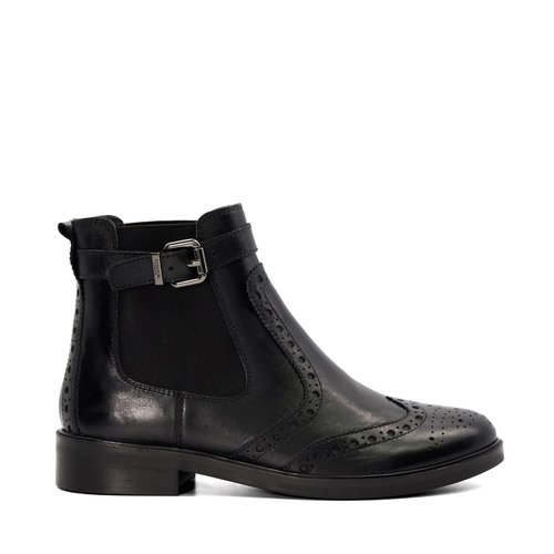 Bottines Chelsea en cuir a detail Richelieu QUESTION