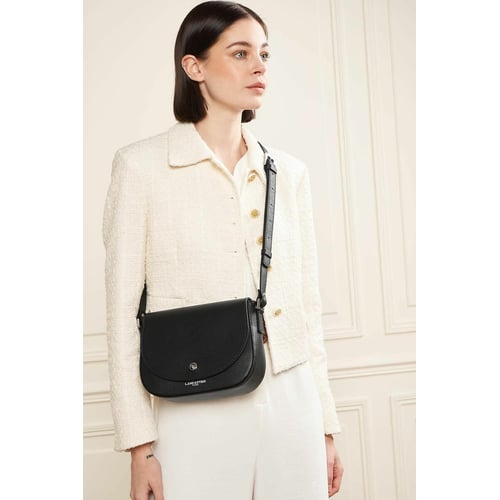 Sac à Main Vintage Lancaster Tissu Noir - Cabas Femme 42x28x15 Cm Occasion