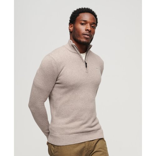 Beige half zip jumper discount