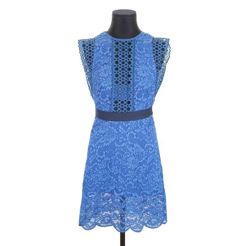 Robe en coton tres bon etat bleu Sandro La Redoute