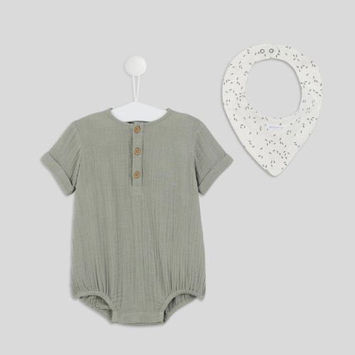 Barboteuse uni en coton bio certifie oeko tex Bout chou La Redoute