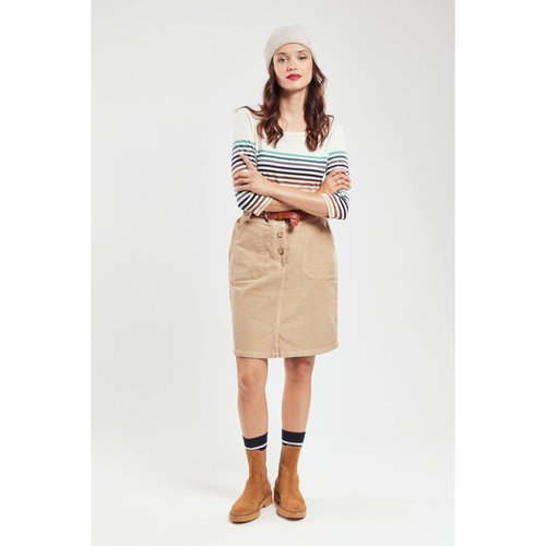 Jupe droite en velours Armor Lux La Redoute