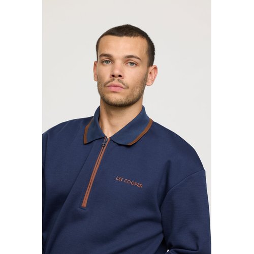 Pull à Capuche Homme Lee Cooper – Bleu – Taille 2XL – Sweat Coton Confortable