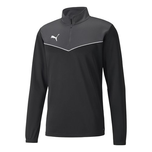Logo Print Football Sweatshirt with Quarter Zip