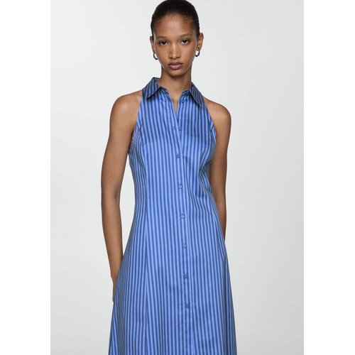 Robe chemisier a rayures bleu Mango La Redoute