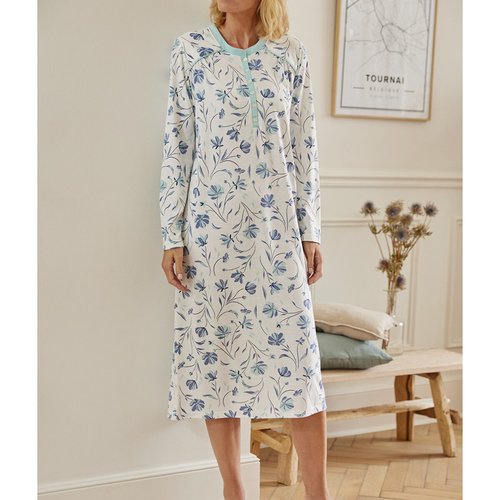 Damart chemise de nuit femme manches longues clearance