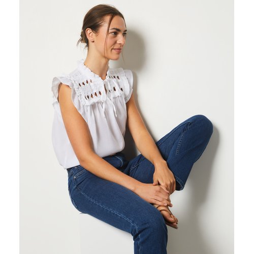 Blouse sans manches ajouree CARMEN