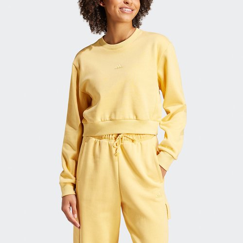 Sweater crop all seazon in molton geel Adidas Sportswear La Redoute