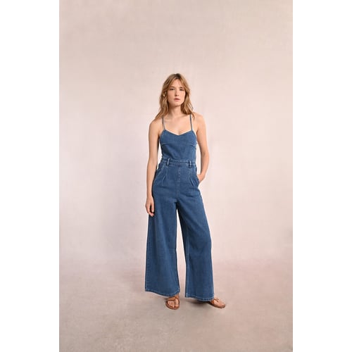 Damen Denim Overall-Kleid – Verstellbare Träger, Mit Fronttaschen & Metallschnallen