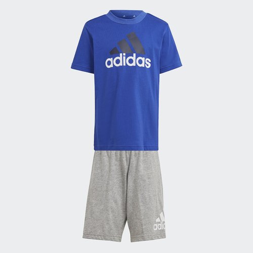 Completo t shirt shorts blu grigio Adidas Sportswear La Redoute