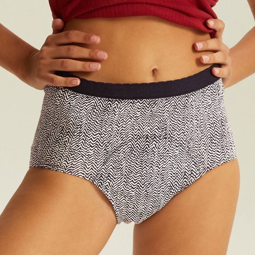 Slip menstruel fleur de coton flux abondant imprime peau de bete Variance La Redoute