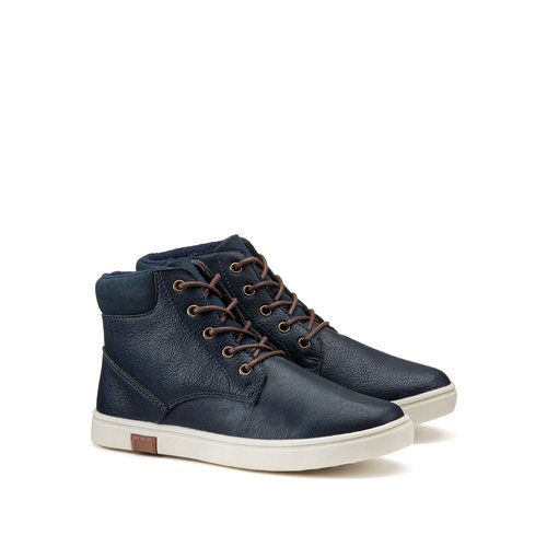 Navy blue lace up ankle boots deals