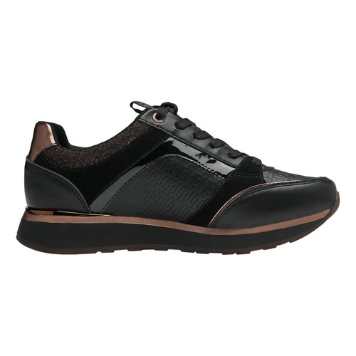 Basket a lacets noir copper Tamaris La Redoute