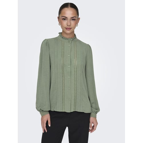 High neck blouse, green, Jdy | La Redoute