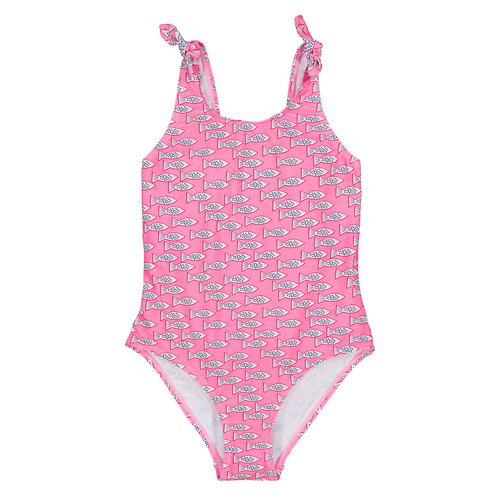 Maillot de bain 1 piece imprime avec n uds epaule