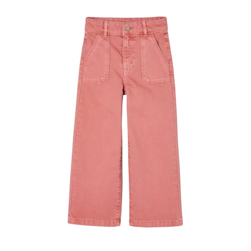 Pantalon Large Morphologique Pour Fille Vertbaudet - Taille Ajustable, Zip Et Pression, Jambes Larges, Poches Plaquées - 7