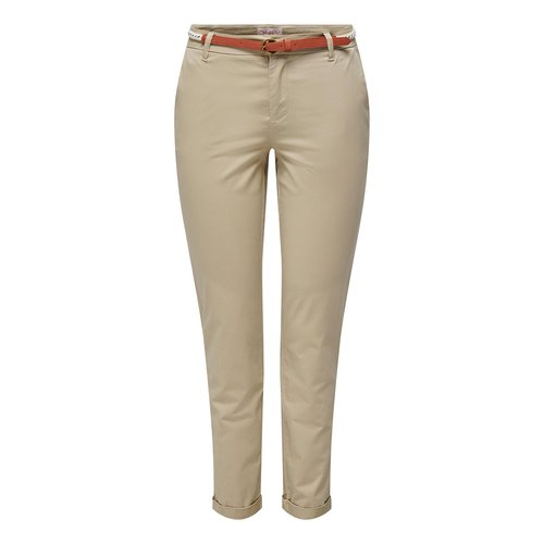 Cotton belted chinos Only Petite La Redoute