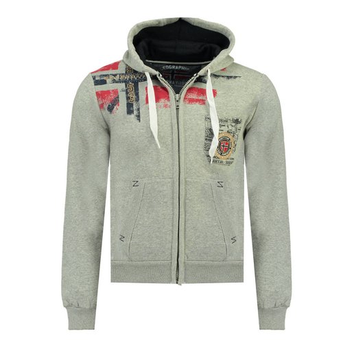 Fespote printed hoodie with zip fastening Geographical Norway La Redoute