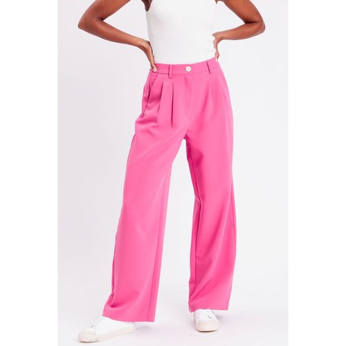 Pantalon large taille haute rose Cache Cache La Redoute