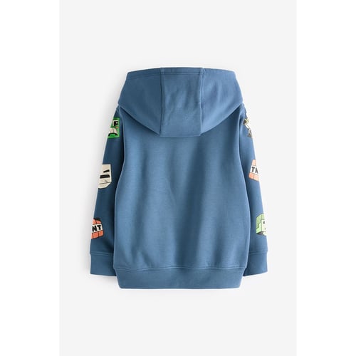 Pull à Capuche Next Bleu Pour Garçon 12-13 Ans - Logo Graphique, Coton Mélangé - Occasion En Parfait état