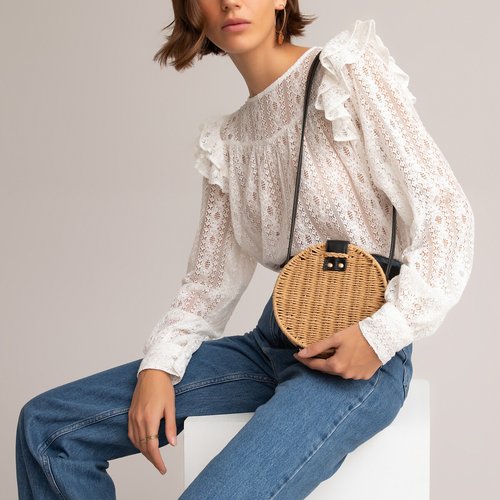 Sac a main rond naturel La Redoute Collections La Redoute
