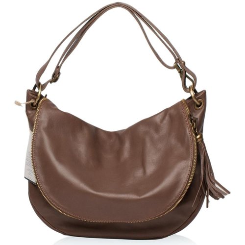 Sac bandouliere en cuir italien lisse 72 heures moyen Oh My Bag La Redoute