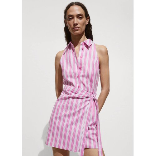 Robe chemisier croisee rose Mango La Redoute